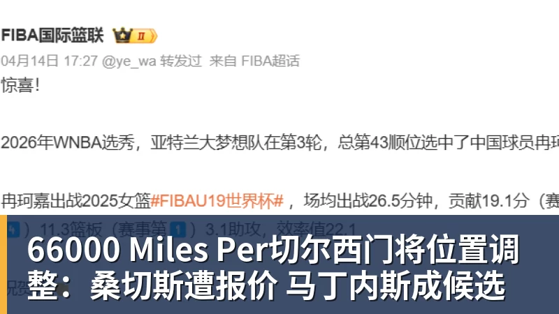 66000 Miles Per切尔西门将位置调整：桑切斯遭报价 马丁内斯成候选